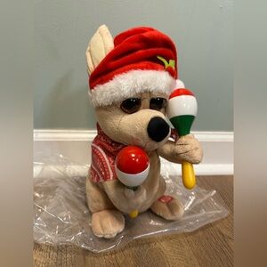 NWT Animated Singing Chihuahua Dog Plays La Bamba Christmas Plush Raz Imports